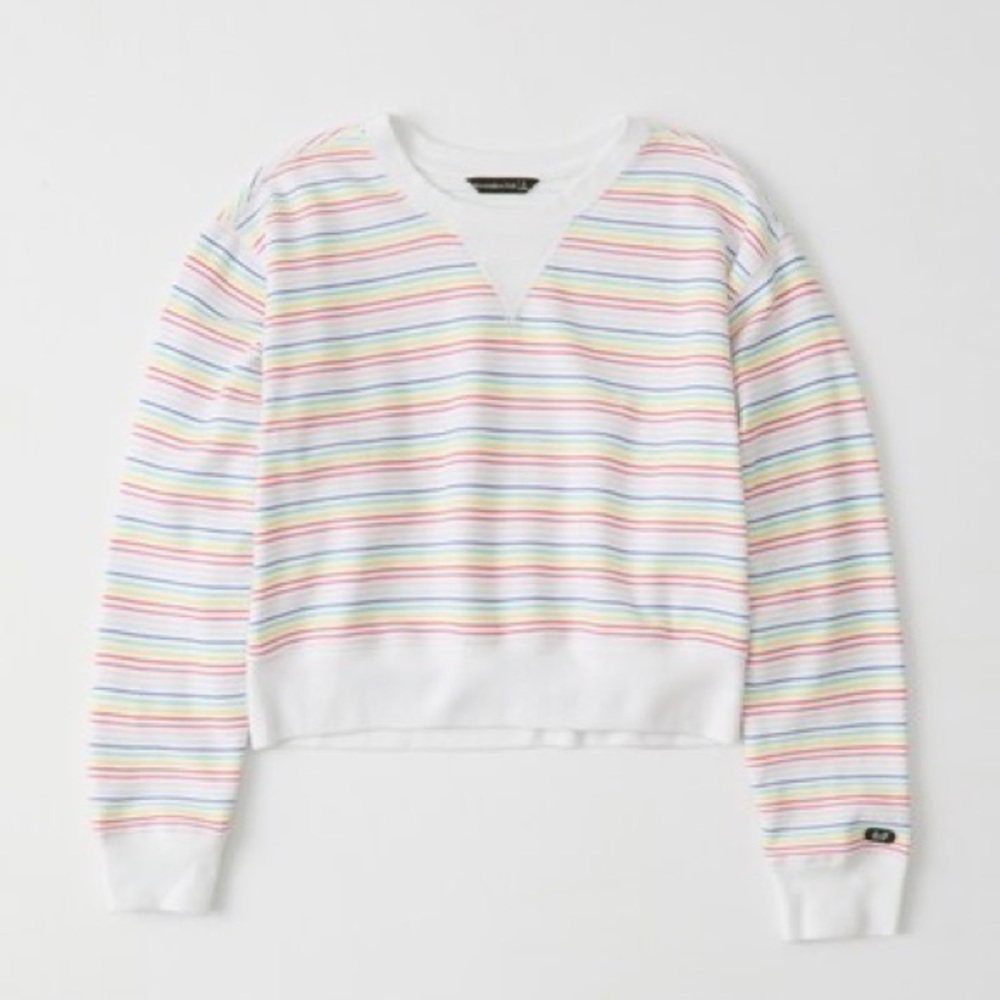 Abercrombie & Fitch‎ Rainbow Crop Sweatshirt